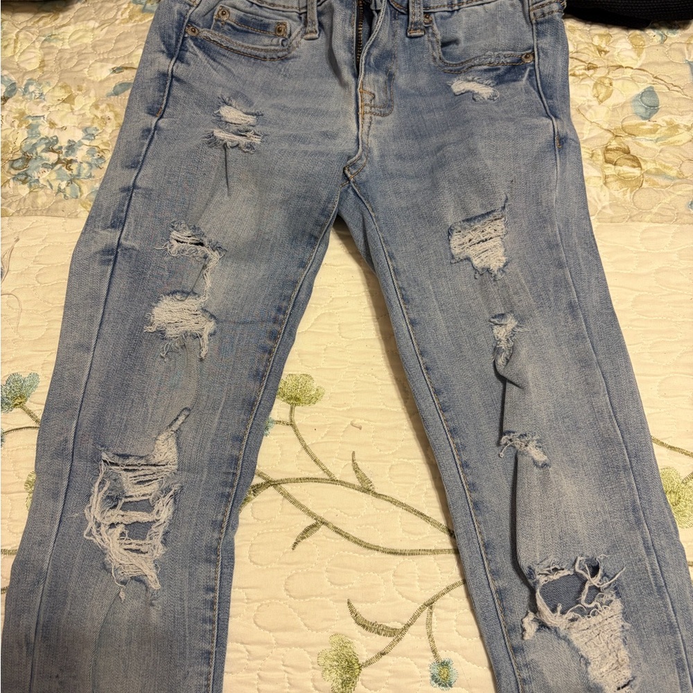 Aeropostale Light Blue Distressed Skinny Jeans